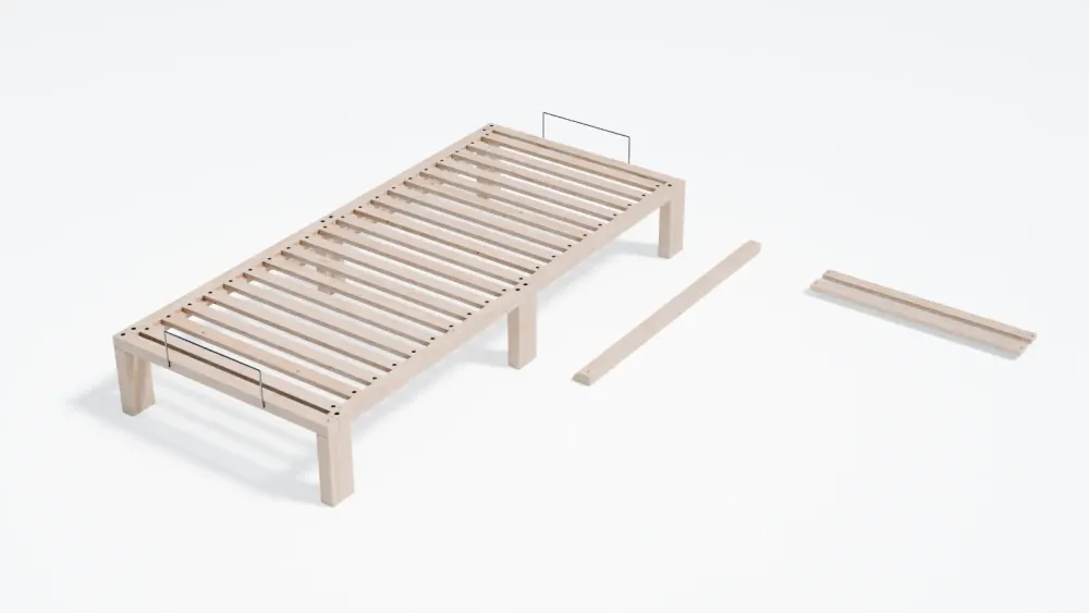 Gigapur G56 Einzelbett Umbauset auf Bettlänge 220 cm für Bettbreite 90 cm Nachrüstbar/Umbaubar 