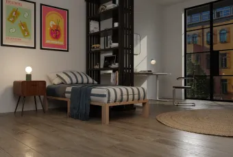 Kiefer massiv Holzbett Gigapur G56, naturbelassen, mit Standardfuß 25 cm Höhe, inkl. Lattenrost und Matratzenbügeln, Liegefläche 80x200cm 200 | 80 | Fuß 25cm Rahmen 4cm Gesamt 29cm