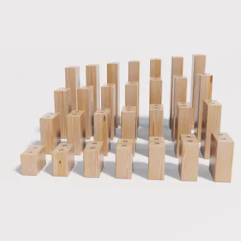 Gigapur G56 Möbelfuß-Set in Wunschhöhe 7 bis 35cm für Einzelbett Einzelbett (6 Füße)