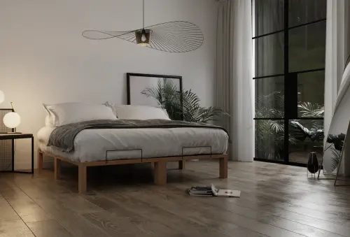 Artikelbild des Artikels “Gigapur G56 Doppelbett 180x200 cm | Kiefer massiv naturbelassen | Mit 2x Fuß-Set (25 cm & 6 cm Montessori-Höhe) | Flexibles Bodenbett & Kleinkindbett 200 | 180 | Fuß 6cm Rahmen 4cm Gesamt 10cm“