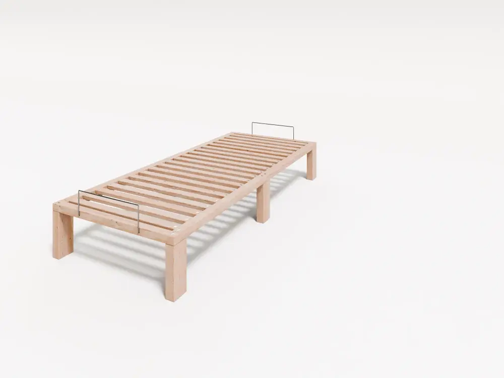 Artikelbild 2 des Artikels “Massivholzbett Gigapur G56 Kiefer naturbelassen | 80x200 cm | Komplettset mit Lattenrost | Höhe 29 cm 200 | 80 | Fuß 25cm Rahmen 4cm Gesamt 29cm“