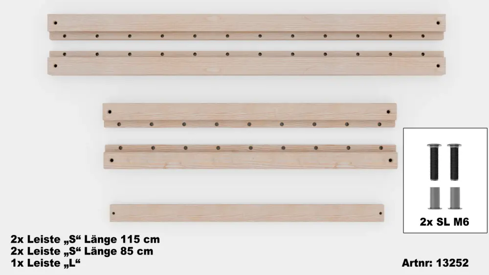 Artikelbild 2 des Artikels “Gigapur G56 Einzelbett Umbauset auf Bettlänge 210 cm für Bettbreite 100 cm Nachrüstbar/Umbaubar “