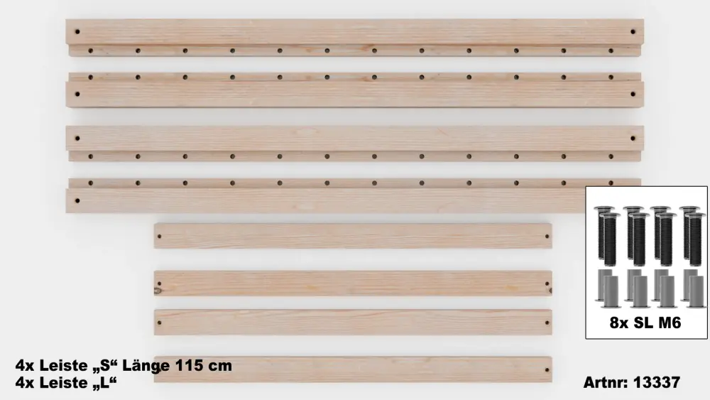Artikelbild 2 des Artikels “Gigapur G56 Einzelbett Umbauset auf Bettlänge 240 cm für Bettbreite 100 cm Nachrüstbar/Umbaubar “