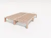 Artikelbild 2 des Artikels “Gigapur G56 Massivholzbett 160x200 cm | Doppelbett Kiefer massiv naturbelassen | Inkl. Lattenrost & Matratzenbügel | Fußhöhe 25 cm  200 | 160 | Fuß 25cm Rahmen 4cm Gesamt 29cm“