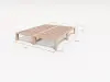 Artikelbild 3 des Artikels “Gigapur G56 Massivholzbett 160x200 cm | Doppelbett Kiefer massiv naturbelassen | Inkl. Lattenrost & Matratzenbügel | Fußhöhe 25 cm  200 | 160 | Fuß 25cm Rahmen 4cm Gesamt 29cm“