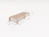Artikelbild 3 des Artikels “Massivholzbett Gigapur G56 Kiefer naturbelassen | 70x200 cm | Komplettset mit Lattenrost | Höhe 29 cm 200 | 70 | Fuß 25cm Rahmen 4cm Gesamt 29cm“