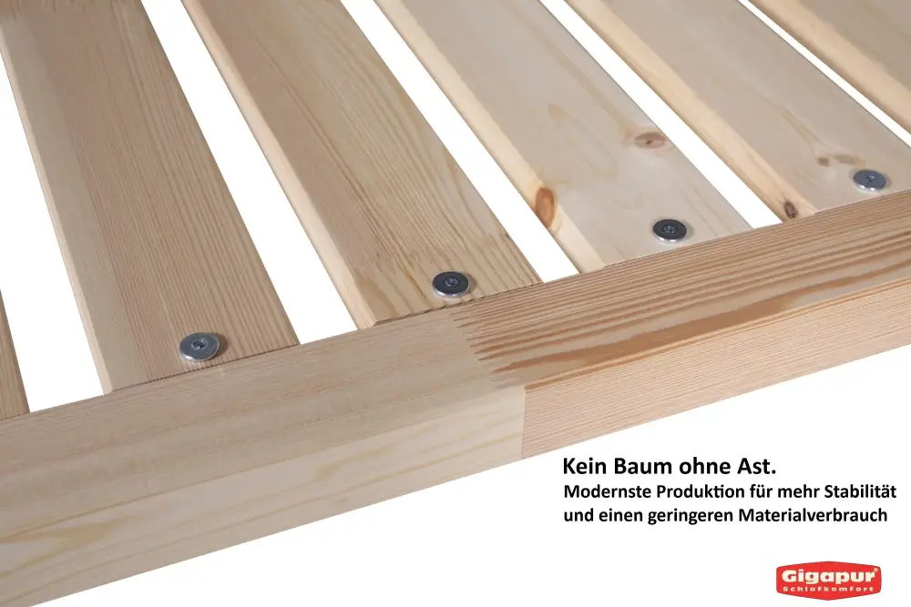 Artikelbild 6 des Artikels “Massivholzbett Gigapur G56 Kiefer naturbelassen | 80x200 cm | Komplettset mit Lattenrost | Höhe 29 cm 200 | 80 | Fuß 25cm Rahmen 4cm Gesamt 29cm“