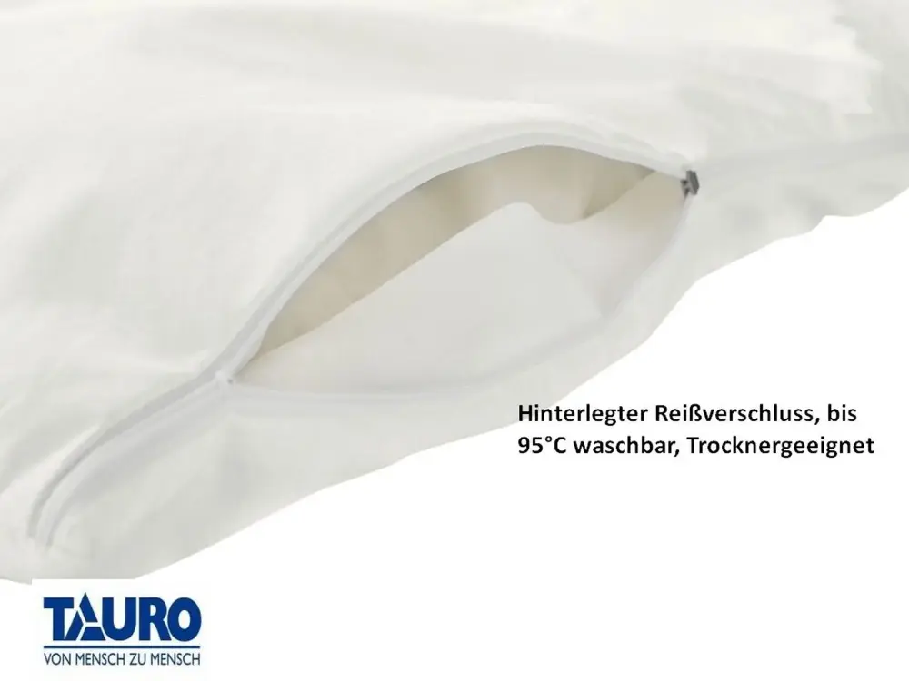 Artikelbild 6 des Artikels “TAURO 28916 FLEX Matratzenbezug, rundum 180 x 200 cm, Encasing Milbenkotdicht Höhenverstellbar 14-20 cm, Milbenschutz für Hausstauballergiker “
