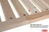 Artikelbild 6 des Artikels “Massivholzbett Gigapur G56 Kiefer naturbelassen | 80x200 cm | Komplettset mit Lattenrost | Höhe 29 cm 200 | 80 | Fuß 25cm Rahmen 4cm Gesamt 29cm“